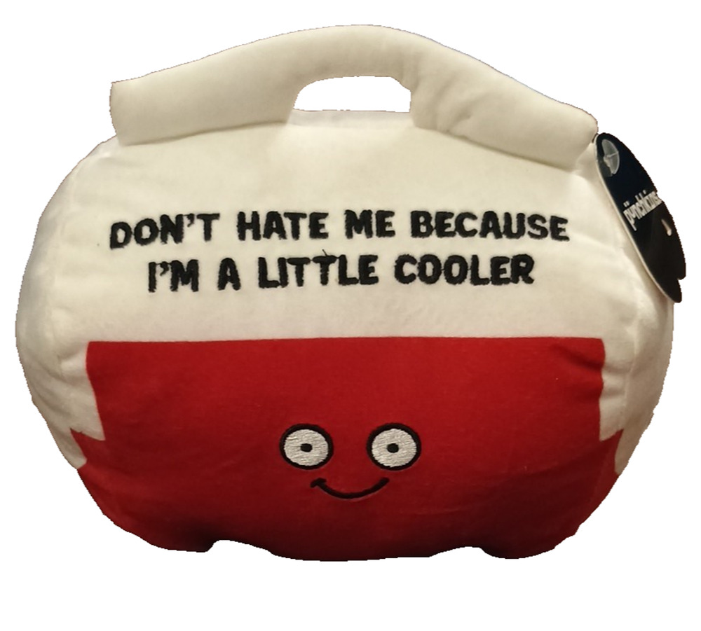 Punchkins Don't Hate Me Because I'm a Little Cooler Shape Plush Ice Chest 8" New